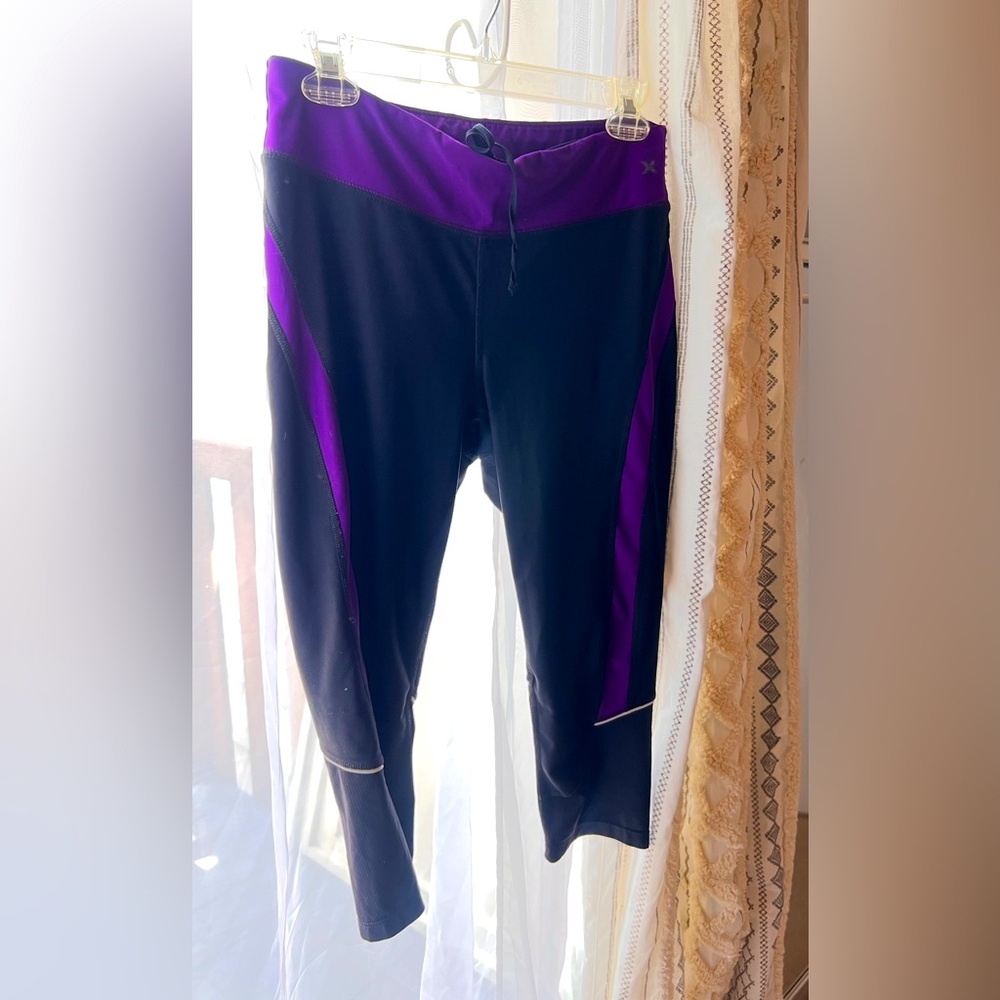 Black and Purple Athletic Leggings